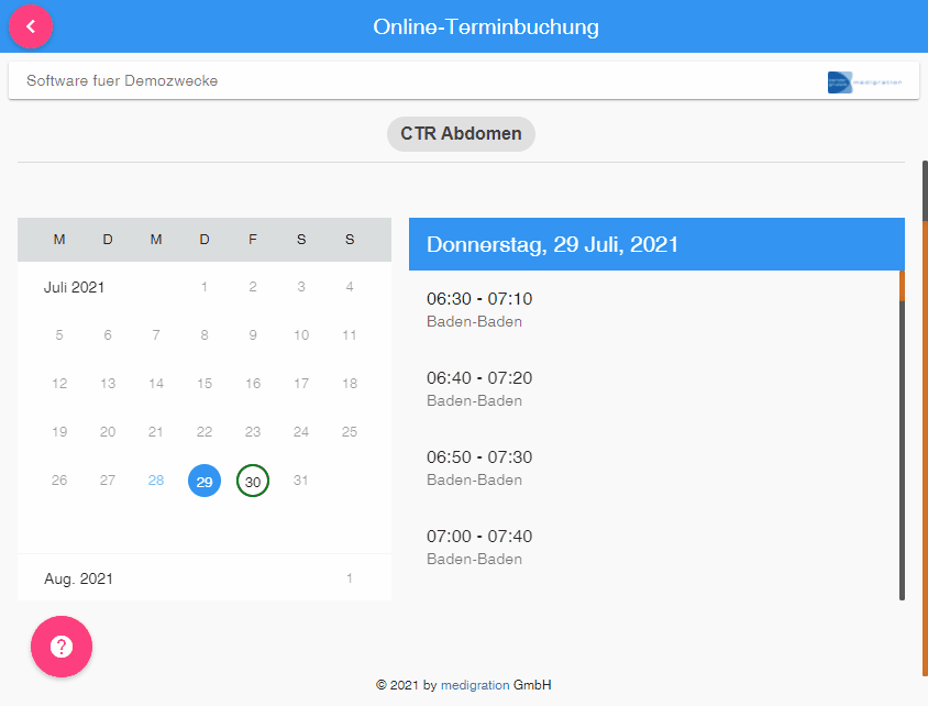 Online Terminbuchung